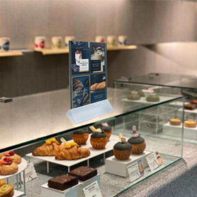 Kệ mica 2 mặt Enter E03 120x180mm chân tam giác