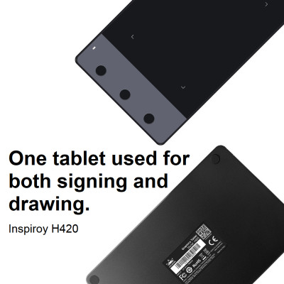 Máy tính bảng vẽ đồ họa chuyên nghiệp Huion H420 với 3 phím tắt 2048 mức Độ nhạy áp lực Bút 4000LPI