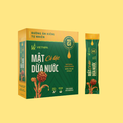 Mật Dừa Nước Vietnipa 450g - Thực Phẩm Bổ Sung Dinh Dưỡng Cho Cả Gia Đình, Người Tiểu Đường, Ăn Kiêng, Ăn Chay, Hàm Lượng Vitamin Và Muối Khoáng Cao