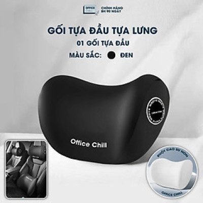 Gối Tựa Đầu Tựa Lưng Cao Cấp Chính Hãng OFFICE CHILL Combo Gối Tựa Lưng Tựa Cổ Ô Tô Ghế Văn Phòng Chất Liệu Cao Su Bảo Hành 90 Ngày