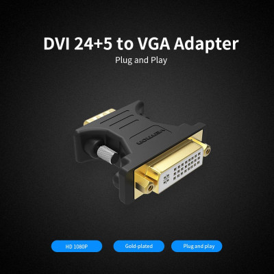 VENTION DVI to VGA Adapter DVI 24+5 Female to VGA Male Converter for PC Graphic Card Displayer Projector