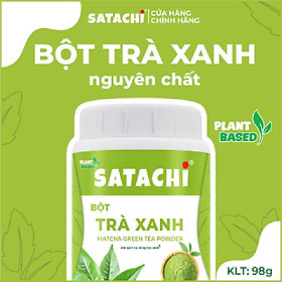 Bột Trà Xanh nguyê n ch ất SATACHI. Hộp 98g