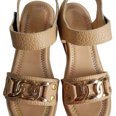 Giày sandal xuồng nữ da bò BIGGBEN cao cấp SDX34