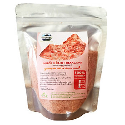 Muối hồng Himalaya Nhập Khẩu Pakistan dạng mịn 1kg - Dùng làm Gia vị, ngâm chân thải độc, tẩy tế bào chết