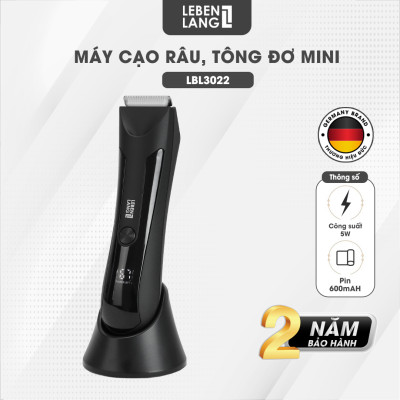 Máy cạo râu, tông đơ mini Lebenlang LBL3022 công suất 5W, Pin 600mAh, IPX5, bảo hành 2 năm - hàng chính hãng