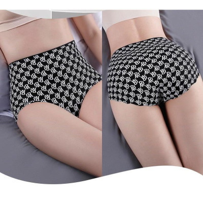 Quần Lót Lụa Băng Liền Mạch Không Đường May Cạp Cao Fom To WL88