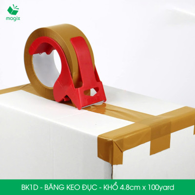 BK1D -  Băng Keo Đục - 4.8cm - Block 6 cuộn/kg - Bộ 6 cuộn băng dính đục đóng thùng hộp carton