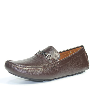Giày MICHILUX Da Bò Thật Chính Hãng Horse Bit Moccasin CSHM0 Màu Nâu Sẫm