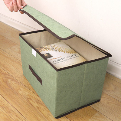 Bộ 2 Hộp Vải Đựng Quần Áo, Đồ Lót, Khung Giấy Cứng Gấp Gọn Phong Cách Hàn Quốc Thương Hiệu Gosashi-B2HV