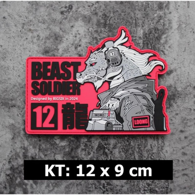 Patch_velcro chiến binh thú Beast Soldier_PVC Patches for Clothing Bag