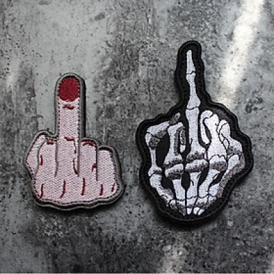 Patch_velcro ngón tay giữa dán quần áo_ba lô túi xách