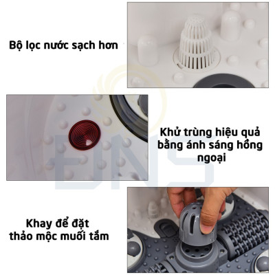 [Hàng Chính Hãng - BH 2 Năm] Bồn máy chậu ngâm chân massage cao cấp con lăn tự động Homedics FB-650, SereneLife SL12, SL