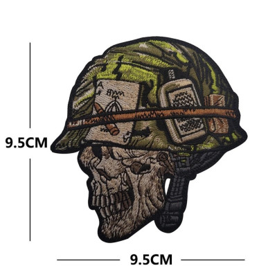 Patch chiến binh đầu lâu dán quần áo_ba lô_ túi xách