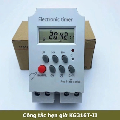 Công Tắc Hẹn Giờ KG316 T-II Thông Minh– Hẹn Giờ Bật Tắt Cho Đèn, Máy Bơm, Thiết Bị Điện Gia Dụng