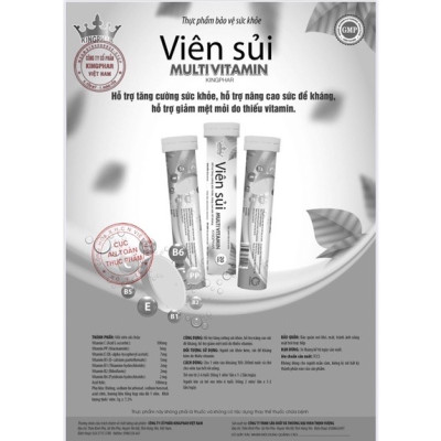 Viên sủi Multivitamin Kingphar , tube 20v