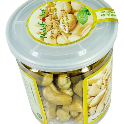 Nhân Hạt Điều Rang Muối Cao Cấp Loại 1 | Hủ 225g Hoa Mai | Natufoodvn