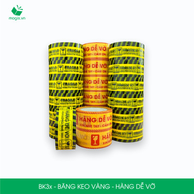 Combo 6 Cuộn băng keo HÀNG DỄ VỠ 4.7cm - Băng dính niêm phong đóng hàng