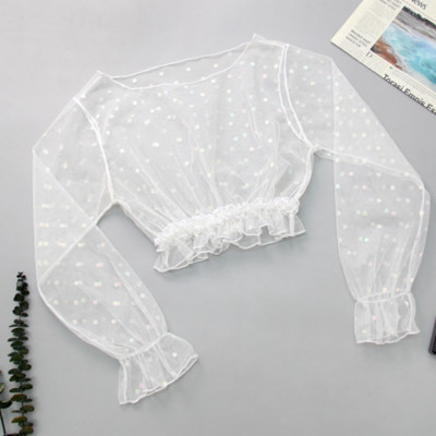 Bộ đồ bơi bikini nữ 1 mảnh đi tắm biển hoa cúc kèm áo croptop ren trắng chấm bi tiểu thư hot trend 2021- B02