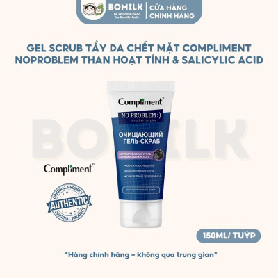 Tẩy da chết mặt có hạt Compliment No Problem Cleansing Gel Scrub 150ml (vạch tím)