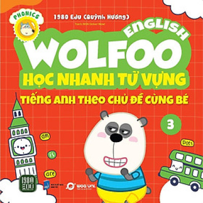 Sách - Wolfoo English - Học Nhanh Từ Vựng Tiếng Anh Theo Chủ Đề Cùng Bé 3 - 1980 Books