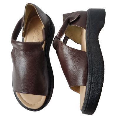 Giày Sandal Nữ Da Bò Thật BIGGBEN Cao 5 phân SDN103