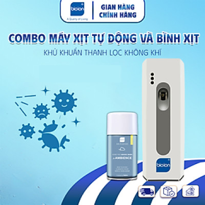 Combo Máy Xịt Tự Động - Bình Xịt Khử Mùi Sạch Khuẩn Thanh Lọc Không Khí