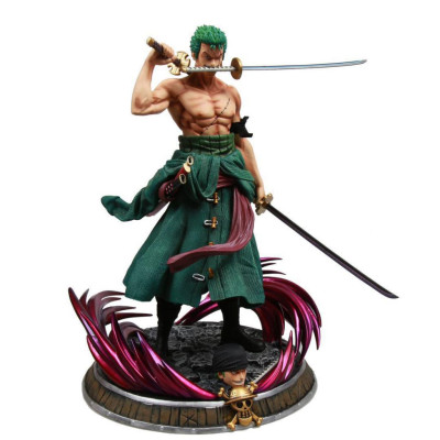 Mô Hình Zoro 2 Đầu 3 Kiếm Dáng Chiến Đấu 21cm Mô Hình One Piece Cao Cấp, Figure Mô Hình Anmie One Piece Luffy Vua Hải Tặ