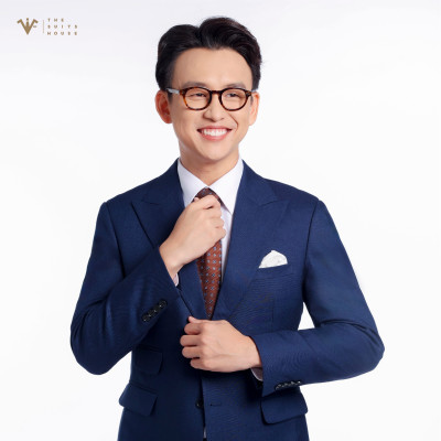 [CLASSY 2] NGUYÊN BỘ MÀU XANH NAVY TRƠN 2 KHUY 3 TÚI, CHẤT LIỆU WOOL NOBILITY