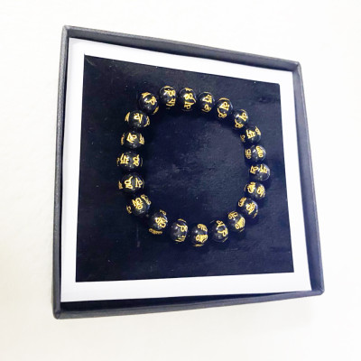 Vòng tay đá đen 8mm cho nữ mệnh Thủy