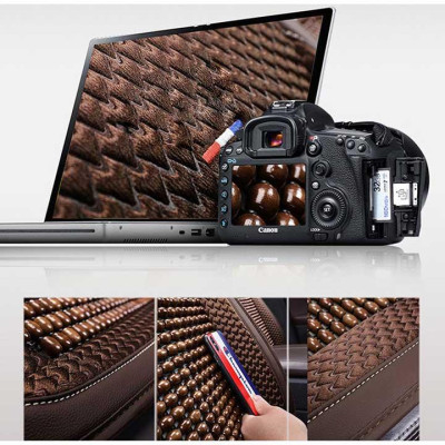 Áo trùm lót bọc ghế da xe ô tô Toyota Zace da hạt gỗ tự nhiên CAO CẤP