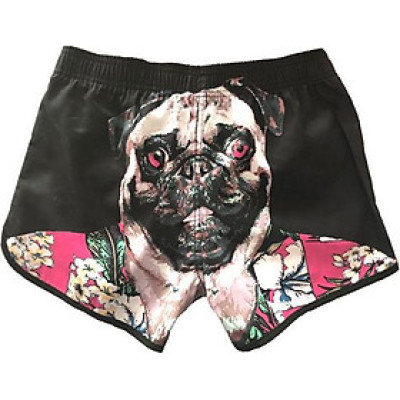 Quần Đi Biển Đôi - Quần Đùi Đôi - Thời Trang Đôi Mùa Hè - Quần Short Cặp Đôi SQ220 Black Pug