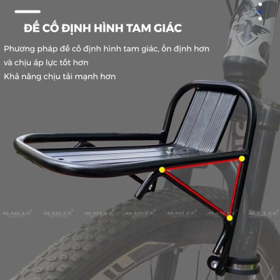 Giá Trước Xe Đạp, baga trước xe đạp Địa Hình GT-6301 chất liệu Nhôm cho Giỏ xe/hành lý Chắn Trước Phụ Kiện Đạp Xe, dành cho vị trí chờ có sẵn - Mai Lee