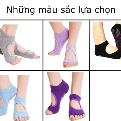VỚ TẬP YOGA HỞ NGÓN ĐÍNH HẠT CHỐNG TRƯỢT ( Màu ngẫu nhiên) - HENRYSA