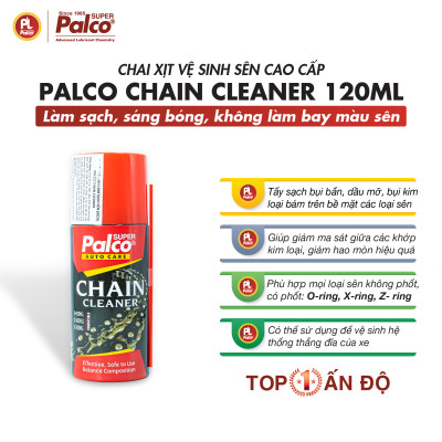 Xịt vệ sinh sên xe máy siêu sạch PALCO Chain Cleaner, không làm bay màu sên - Nhập khẩu Ấn Độ