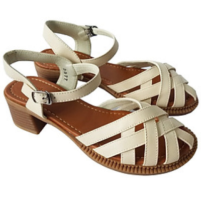 Giày Sandal Cao Gót Da Bò BIGGBEN Cao 4 Phân SDCG139