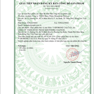 TPBVSK VAROBONE CALCI D - Viên Nhai Hương Dâu Bổ Sung Calci Và Vitamin D3 Cho Trẻ Em -  Shinpoong Pharma (Hộp 60v)