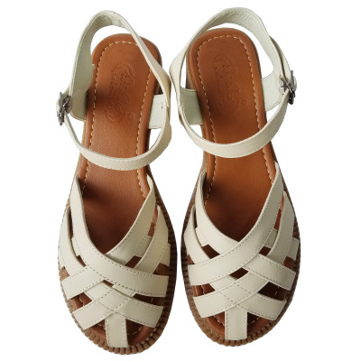 Giày Sandal Cao Gót Da Bò BIGGBEN Cao 4 Phân SDCG139