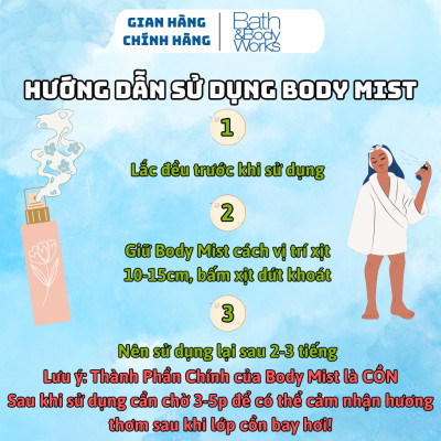 Body Mist Bath And Body Works Nam Nữ Chính Hãng Champange Toast, Xịt Thơm Body Toàn Thân Hương Nước Hoa 236ml