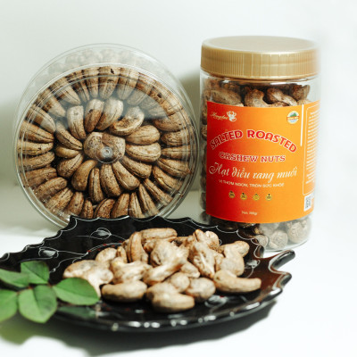Hạt điều rang muối Hồng Đức - Đặc sản hạt Điều Bình Phước chứng nhận OCOP - Loại cao cấp có vỏ lụa - Quà tết ý nghĩa tặng người thân và đối tác