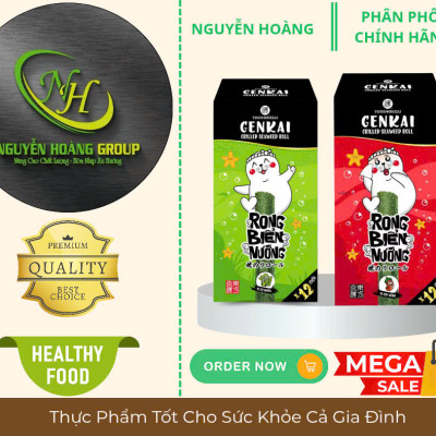 Rong Biển Nướng Vị Tự Nhiên Genkai Hộp 43.2g ( 3.6 × 12 cuộn)