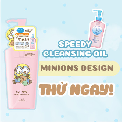 Phiên Bản Giới Hạn Minions Dầu Tẩy Trang Làm Dịu Nhẹ Làn Da Kose Softymo Speedy Cleansing Oil 240 mL
