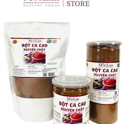 Bột Cacao Nguyên Chất 100% đậm vị Mộc Lan Healthy - 250g, 500g