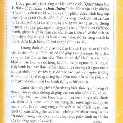 Quiz! Khoa Học Kì Thú - Thực Phẩm Dinh Dưỡng (Tái Bản 2024)