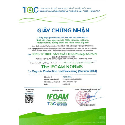 Nước cốt trái nhàu SK Noni Juice Premium 750ml