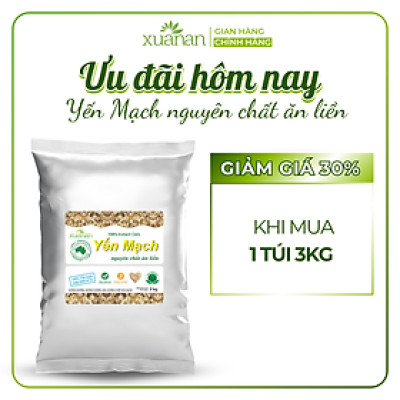 Yến Mạch Nguyên Chất Ăn Liền Xuân An [ko đường] Túi 3Kg (Giảm 30%)