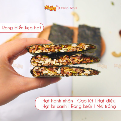 [COMBO 2 TÚI 500G] Rong biển kẹp hạt dinh dưỡng Mailey - hỗ trợ ăn kiêng giảm cân, bánh ngũ cốc dinh dưỡng