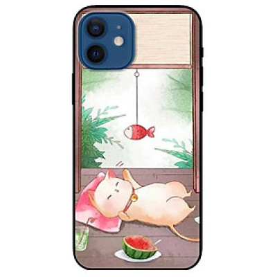 Ốp lưng dành cho Iphone 12 / 12 Pro mẫu Mèo Và Điện Thoại