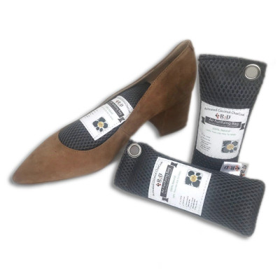 Túi hút ẩm khử mùi và lọc không khí cho tủ Giày Dép (hộp 4 túi nhỏ) làm từ Than hoạt tính gáo dừa