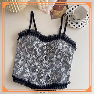Áo Bra Ren, Áo 2 Dây Ren Hoa Nổi Có Mút Ngực Sexy Tep Fashion A2D-R01