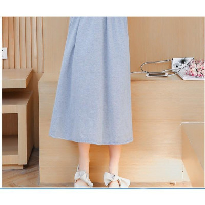 ĐẦM BẦU CÔNG SỞ DÁNG DÀI CÚP NGƯC ( sau sanh có dây kéo cho bé bú )